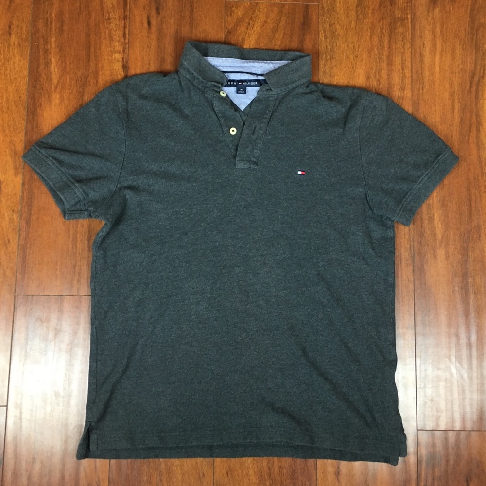 Vintage Tommy Hilfiger Essential Grey Polo Shirt